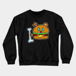 Kawaii Puppy Dog Cheeseburger Crewneck Sweatshirt